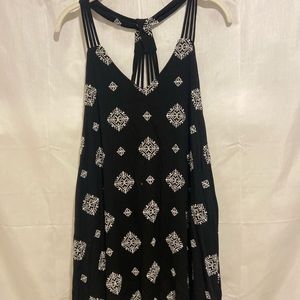 Black dress with white accents